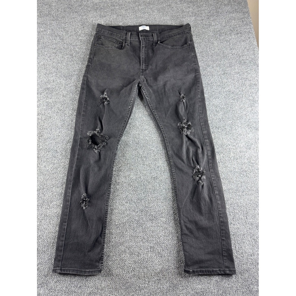 Denizen from Levis 288 Skinny Jeans Mens 36x30 Distressed Black Ripped 139250017